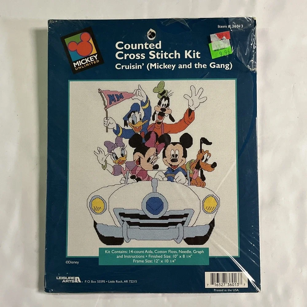 Mickey Unlimited Cross Stich Kit Cruisin Mickey‎ and the Gang Counted 36013 New